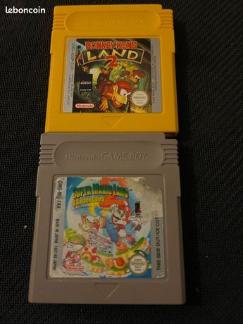 100% officiel Lot jeux donkey Kong land 2 superbe état et super mario land 2 étiquette un peut abîmée