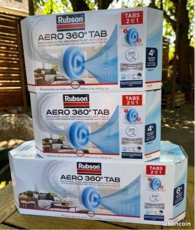 14 recharges Rubson aéro 360 Tabs 2 en 1 pour déshumidificateur