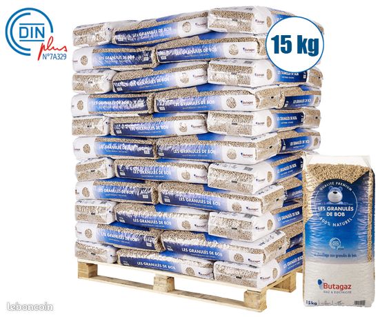 1Palette de granulés de bois pellets 66 sacs de 15kg