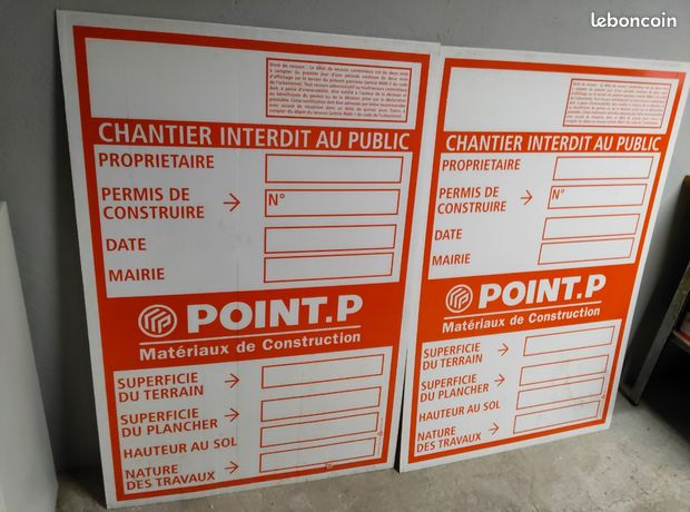 2 pancartes permis de construire