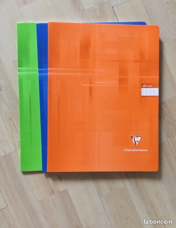 3 cahiers Clairefontaine 24x32 48 pages