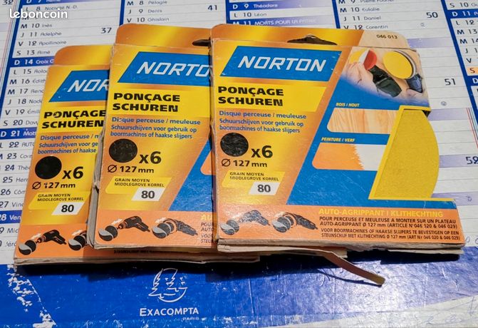 3 paquets de 6 disques 127mm G 80