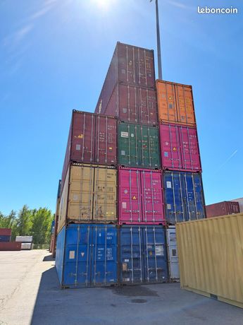 39 - VISIBLE ET DISPONIBLE SUR DÉPÔT - Container maritime 20 pieds d'occasion- 6m- étanche