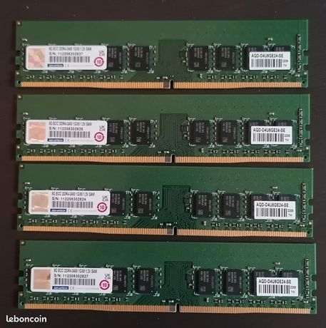 4 barrettes de RAM 8G ECC DDR4-2400 1GX8