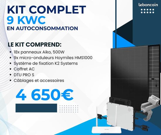 9 kW panneaux solaires