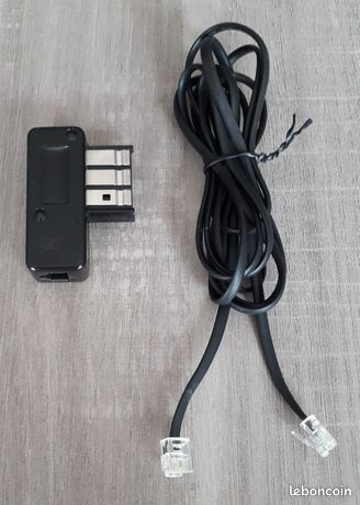 ADAPTATEUR TELEPHONIQUE/PRISE TELEPHONIQUE mâle à femelle RJ11 + CABLE ETHERNET pour fax ou modem