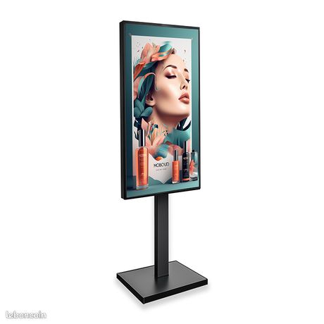 ADVUE Ecran vitrine professionnel Affichage très lumineux Ecran LCD publicitaire pour salon restaurant et tout type de commerce