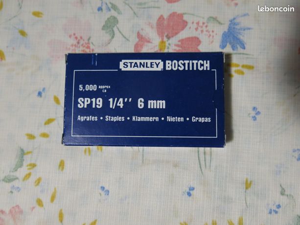 Agraphes Stanley Bostitch galvanisées SP19-1/4-6mm