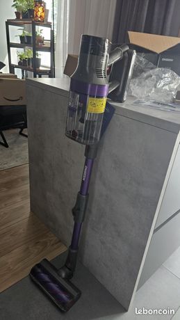 Aspirateur Balai sans Fil 600W/48Kpa/70 mins aspirateur sans Fil pour la Maison bac à poussière Extra Large de 2L aspirateur léger et Autonome Rechargeable pour Tapis Poils d'animaux et sols durs