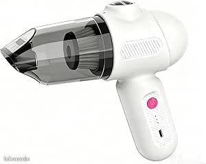 Aspirateur Voiture Rechargeable 4 en 1Portable Mini 8000 pa Aspirateur à Main Puissant sans Filpour Le Nettoyage soigné de Surfaces réduites PCMaisonVoitureBureaucanapé Blanc 8KPa