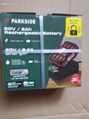 Batterie Parkside 20v 2A plus le chargeur