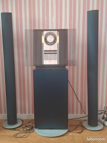 Beocenter 2300 enceintes beolab 6000 vertes et meuble CD vert