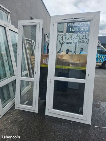 Bloc porte Fenêtre pvc GRIS