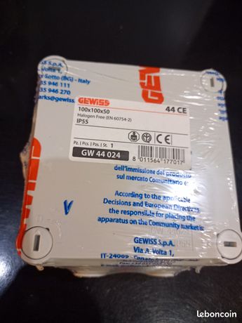 Boite de dérivation électrique 100 x 100 gewiss