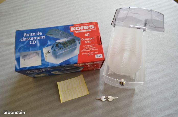 Boite "KORES" pour le classement de 40 CD-DVD