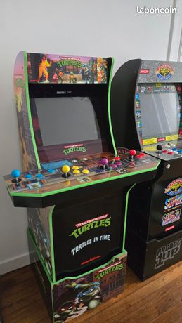 Borne Arcade 1up Tortues Ninja avec réhausseur