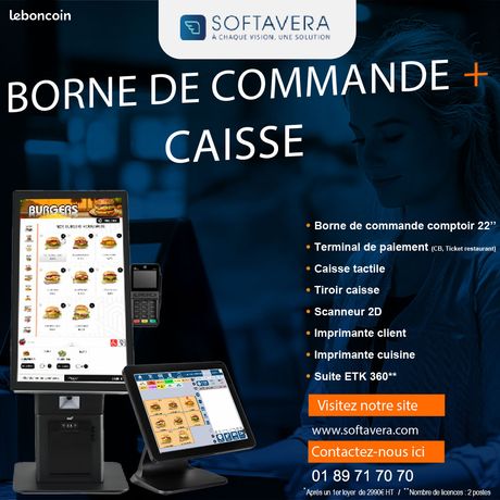 Borne de commande pro : idéale Fast Food & Boulangerie