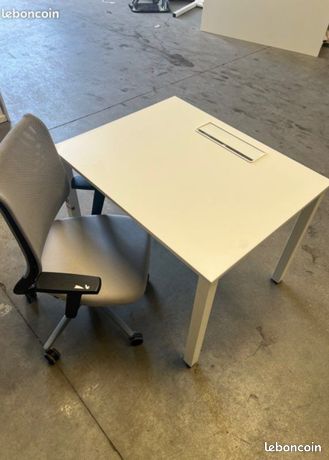 Bureau droit blanc