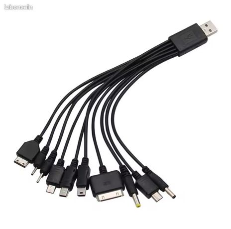 Câble USB 10 en 1 vers multi-ports USB câble de chargement universel pour téléphone câble de chargement multi-têtes pour chargeur de téléphone Samsung Nokia