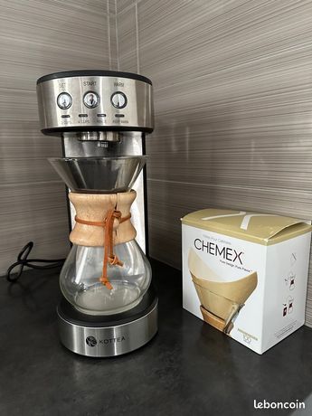 Cafetière chemex + cafetière Kottea + filtres papier et permanent
