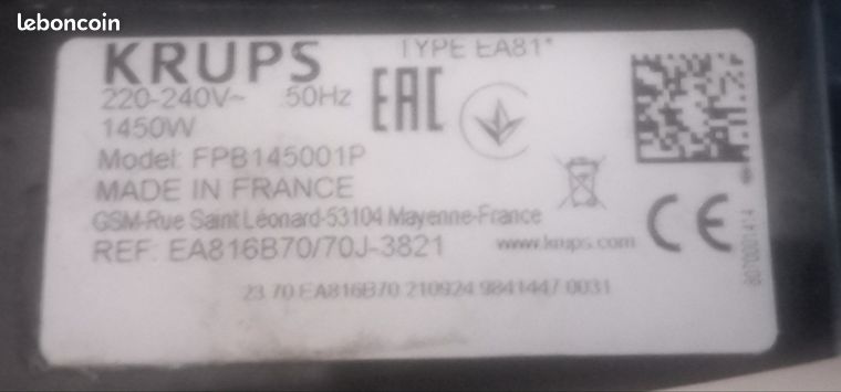 Cafetière krups