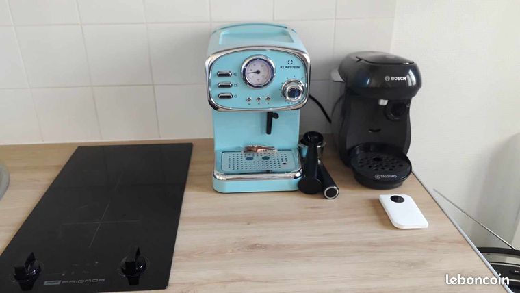 Cafetiere VINTAGE Espressonata Gusto Bleue de la Klarstein