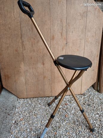 Canne siège pliante 3 pieds pause