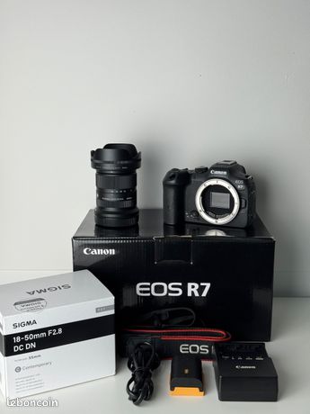 Canon EOS R7 + Sigma 18-50mm f/2.8 RF – Comme neuf