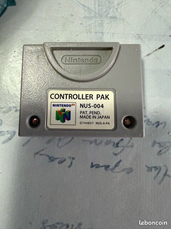 Carte mémoire Nintendo 64 Controller pak nus-004 100% officiel