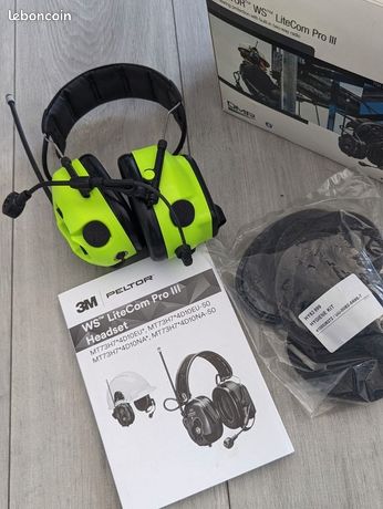 Casque de protection 3M Peltor ws Litecom Pro III