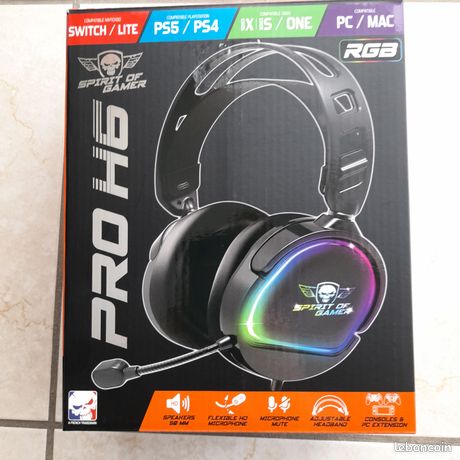 Casque pro h6 multiplateform gaming headset