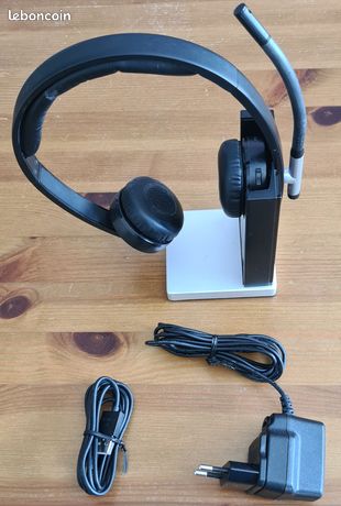 Casque sans-fil stéréo DECT Logitech H820e, réunions de visioconférence Teams & Zoom