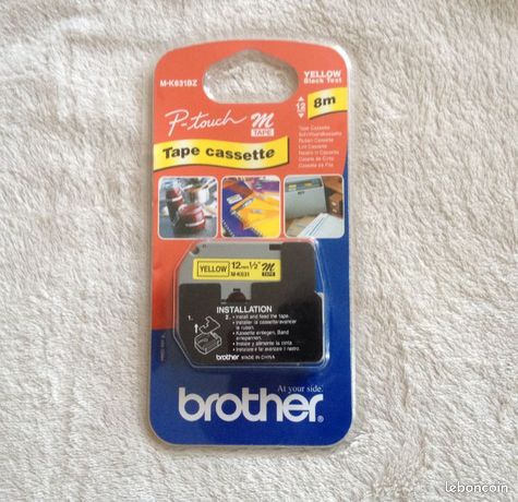 Cassette Brother P-touch M Tape M-K631 Yellow