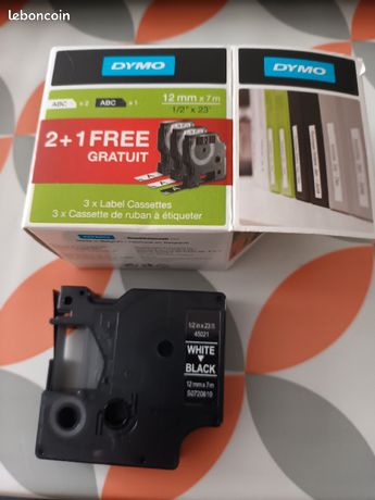 Cassette de ruban dymo 12mm x 7 mètres

produit neuf
