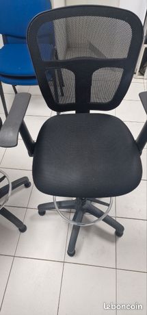 Chaise haute de bureau avec dossier