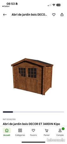 Chalet de jardin abri bois