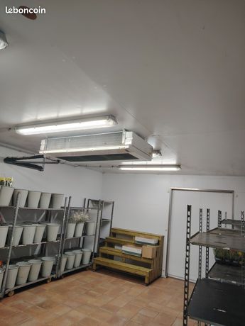 Chambre froide positive fleuriste 32 m avec 2 portes. Dimensions h280 x l440 x p720 porte 165l x 245h -3 ventillateurs sont neufs et revise . A demonter sur place entre le 3 au 9/11-prix 8000