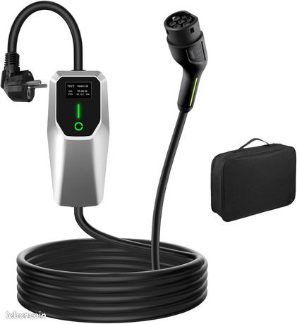 Chargeur de voiture électrique Type 2 réglable 6A 8A 10A 13A 16A Boîtier de contrôle usage domestique