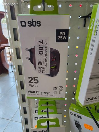 ⚡️ Chargeur mural SBS PD 25W – Ultra rapide ⚡️