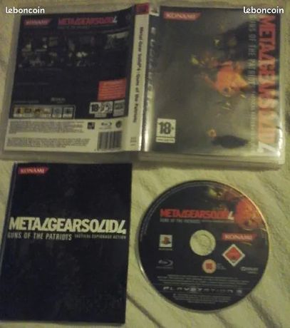 CHEF D'OEUVRE DE LA PS3 AUX NOMBREUX PRIX POUR SON HISTOIRE CAPTIVANTE, SES GRAPHISMES DE FOLIE ET SA MANIABILITÉ : METAL GEAR SOLID 4. 100% TESTÉ et VÉRIFIÉ