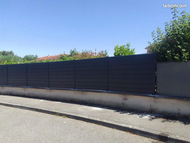 Clôture aluminium gris anthracite