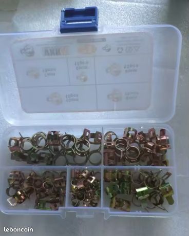 Coffret assortiment colliers Pince à ressort gaines tubes tuyau durites caoutchouc silicone sous vide auto huile eau tube choix 6mm 7mm 8mm 9mm 10mm 75 pièces voiture mécanique mécano