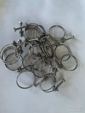 Colliers de serrage inox Ø32/40 mm pour piscine