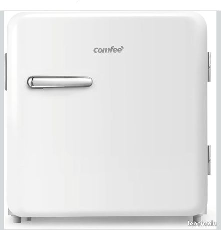Comfee Mini réfrigérateur RCD50WH1RTE Réfrigérateur rétro Glacière de 47 l Hauteur 50 cm 100 kWh/an Blanc