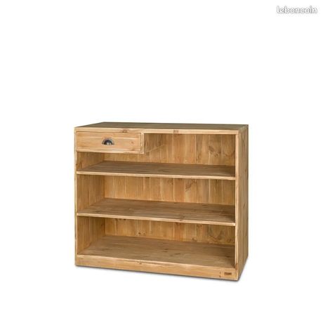 Comptoir d'accueil avec tiroir bois massif