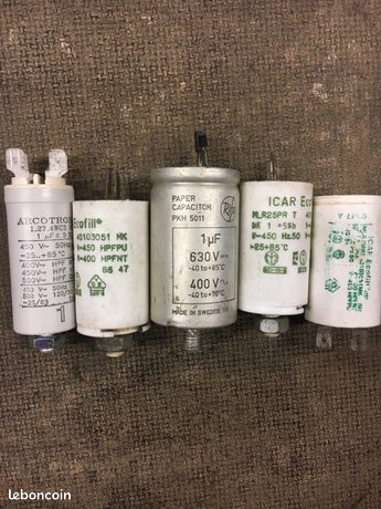Condensateurs electrolytiques 1uf 400 à 450V