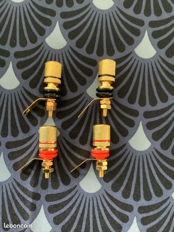 Connecteurs fiches plaquer or vintage