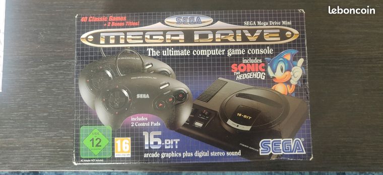Console jeu video sega méga drive mini neuve