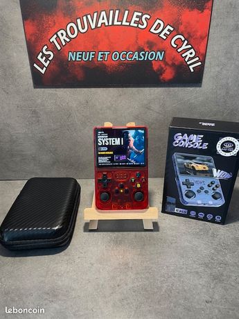 Console portable de jeux rétro rouge transparente 3.5" 64 Go + housse de protection + protège écran Divers coloris
