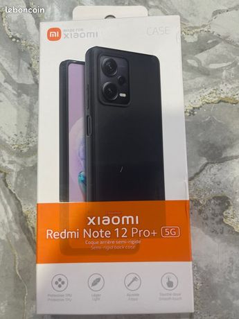 Coque arrière semi-rigide Made For Xiaomi pour Redmi Note 12 Pro+ 5G Noir